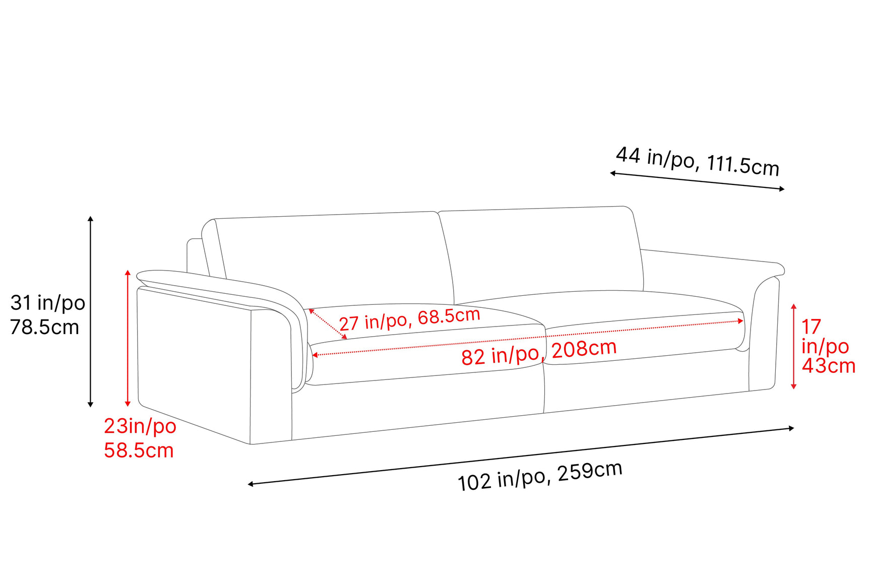 Zaira Leather Lounge