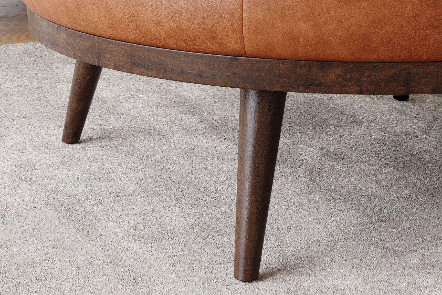 Zoe Leather Ottoman