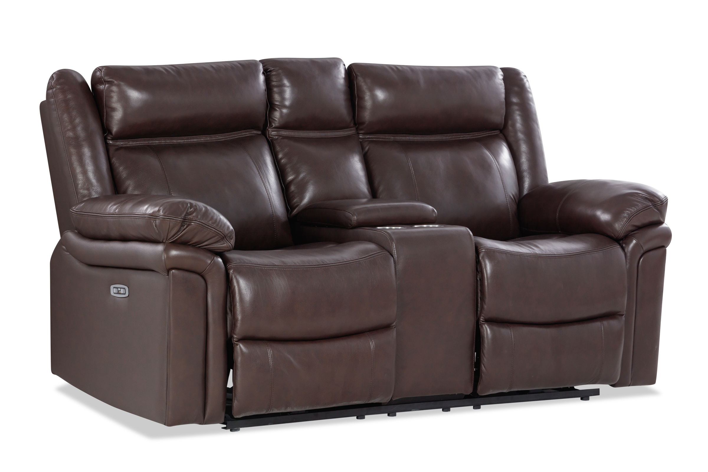 Charlie Leather Recliner Lounge with Console