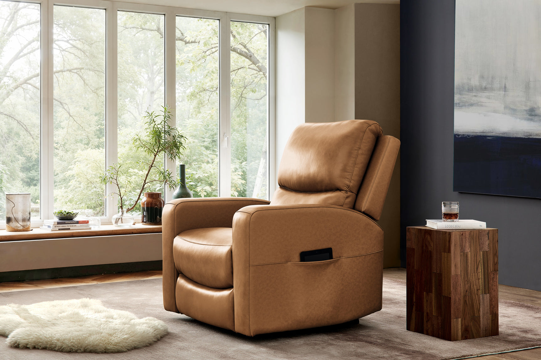 Hector Leather Power Lift Recliner Chair