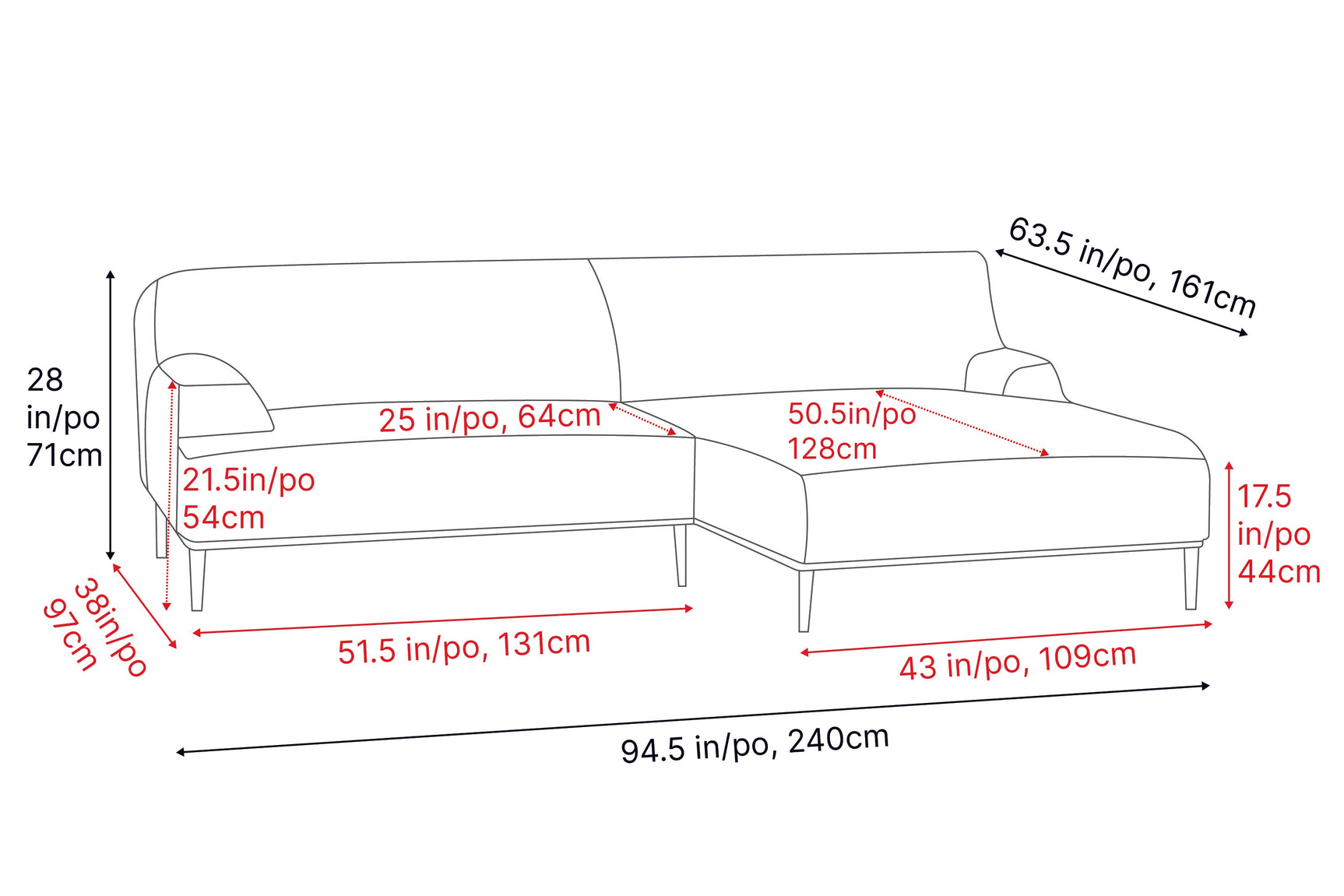Kotor Fabric Sectional Lounge