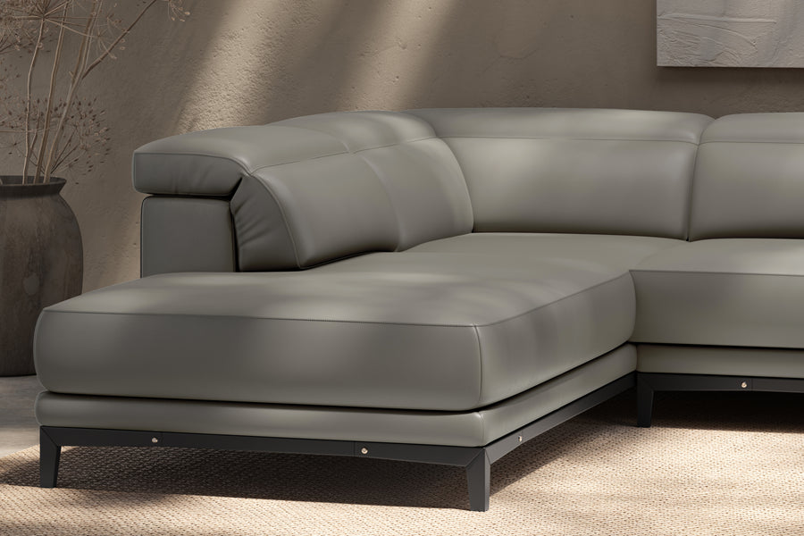 Valletta Leather Corner Sectional Lounge
