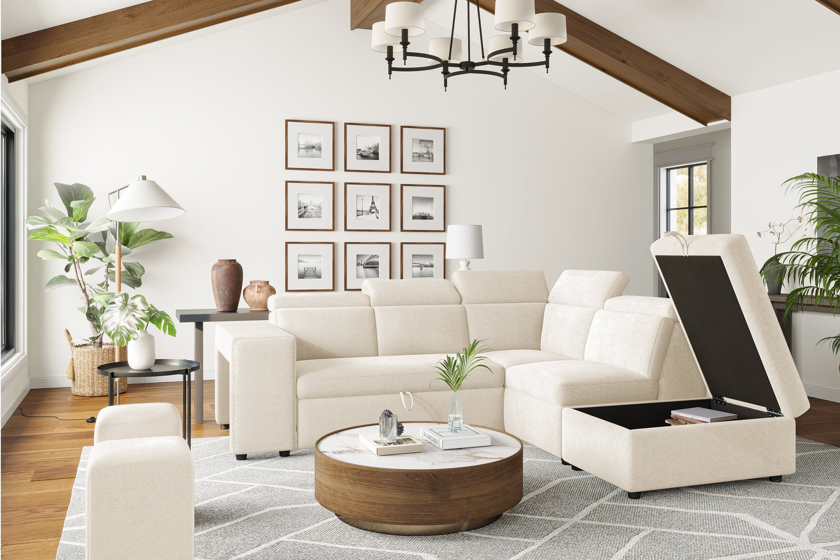 Finn Fabric Sectional Lounge Bed