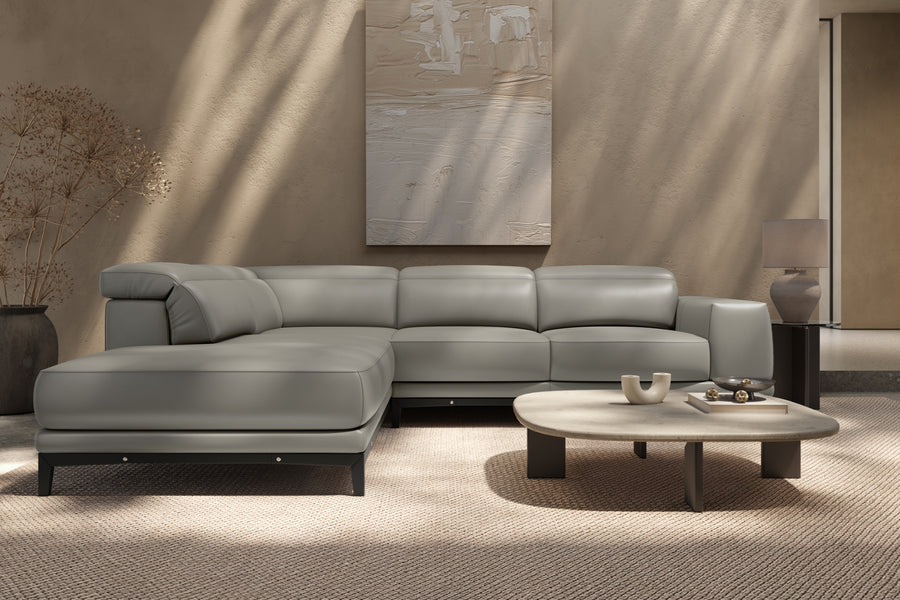 Valletta Leather Corner Sectional Lounge