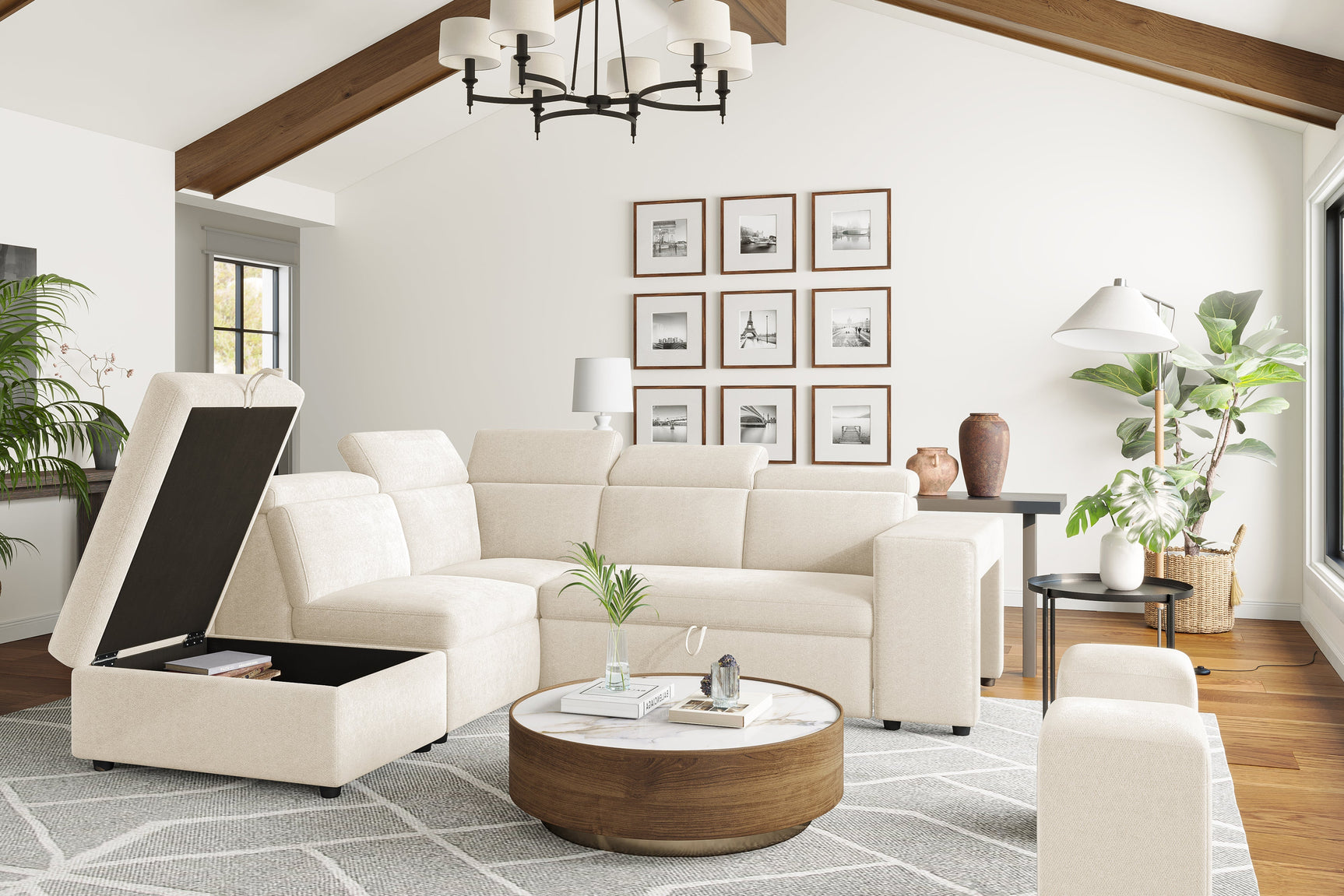 Finn Fabric Sectional Lounge Bed