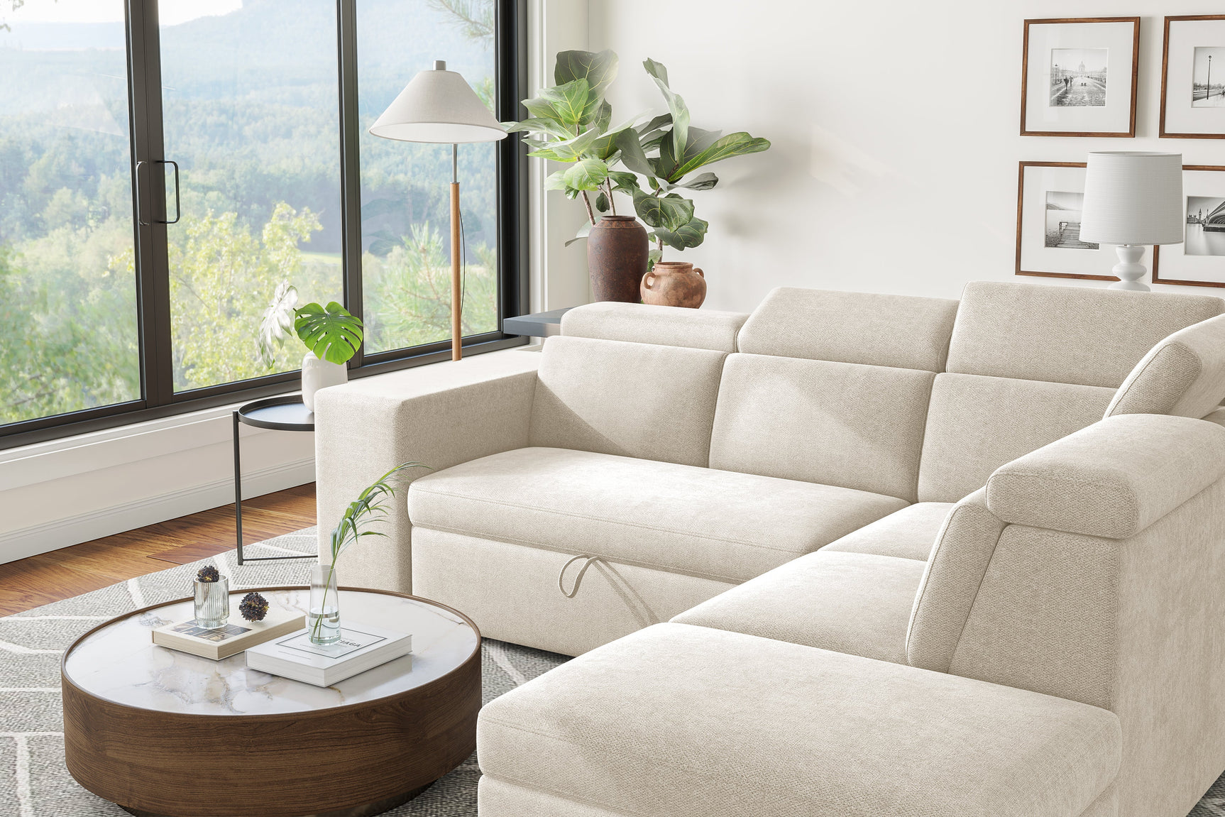 Finn Fabric Sectional Lounge Bed