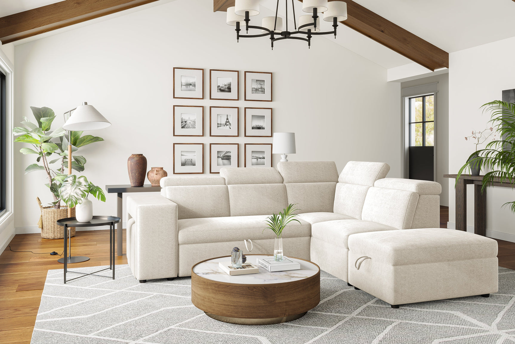 Finn Fabric Sectional Lounge Bed