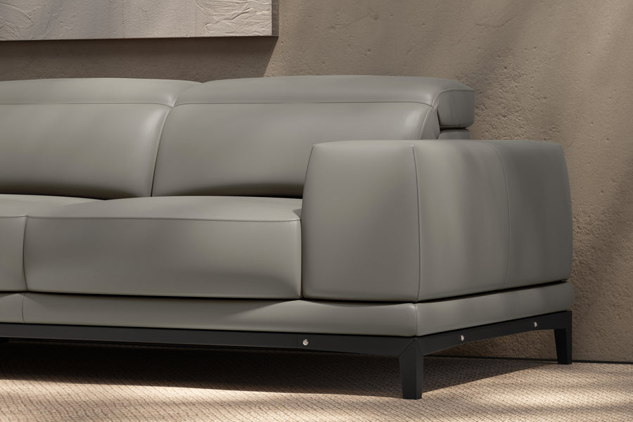 Valletta Leather Corner Sectional Lounge
