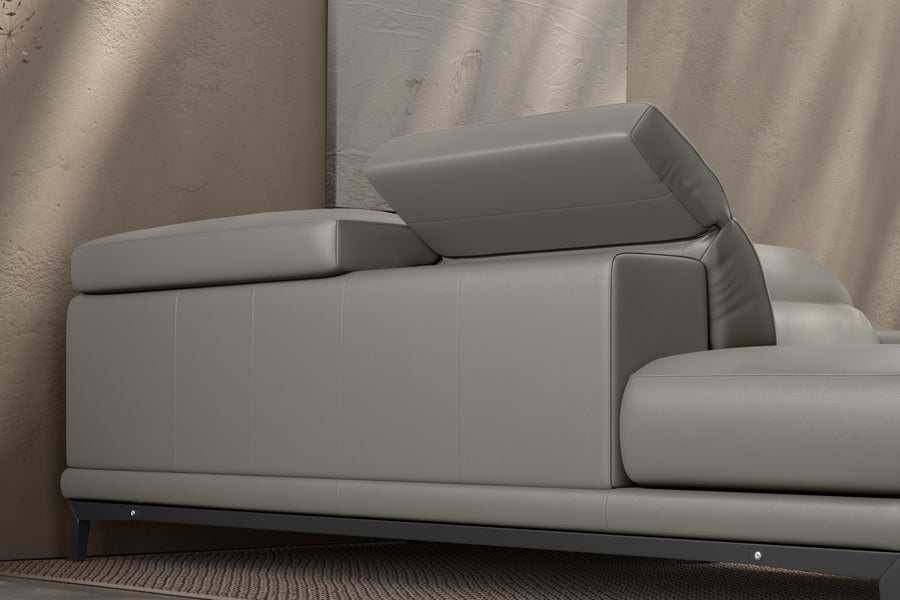 Valletta Leather Corner Sectional Lounge