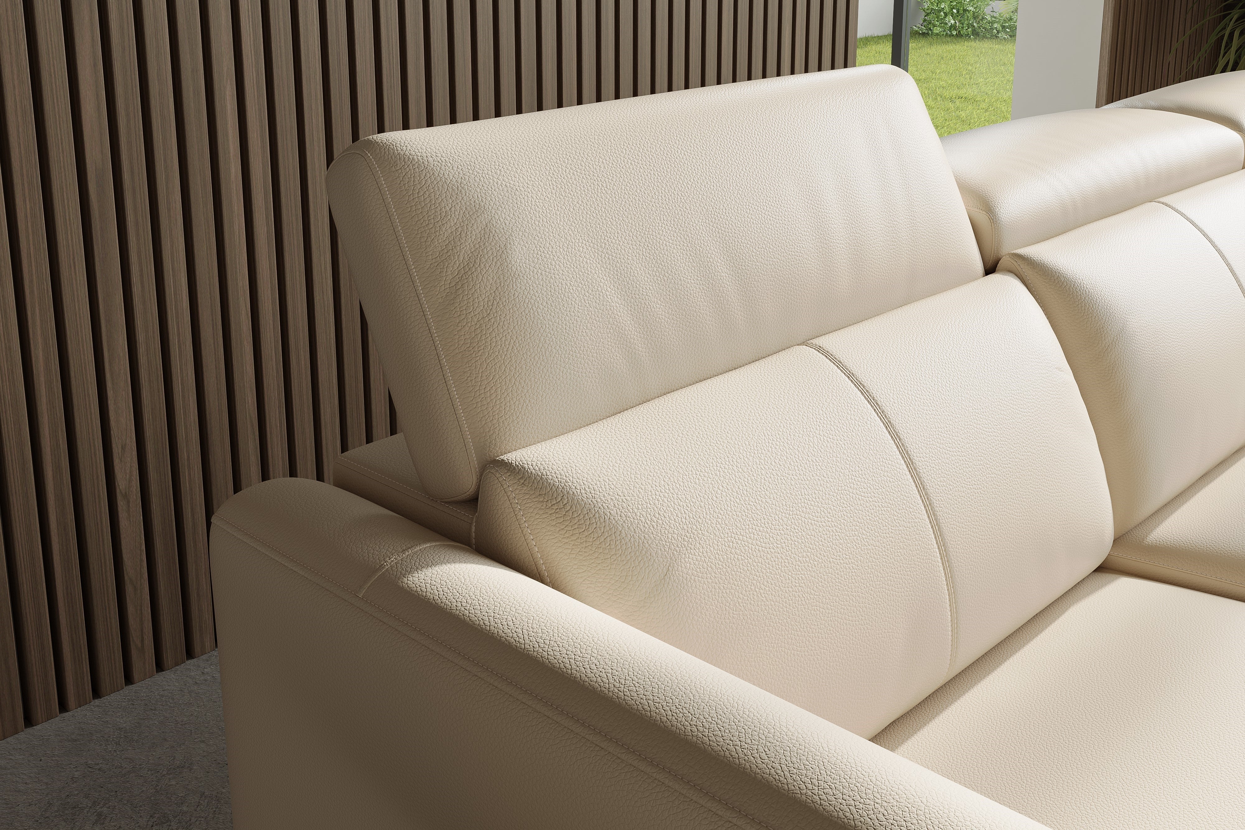 Andria Leather Reclining Sectional Lounge