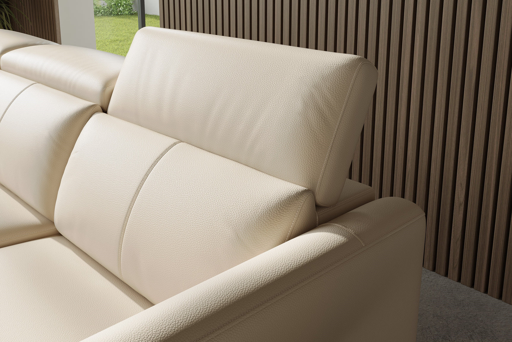 Andria Leather Reclining Sectional Lounge