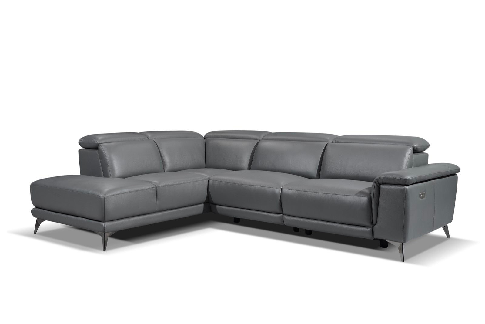 Pista Leather Reclining Sectional Lounge
