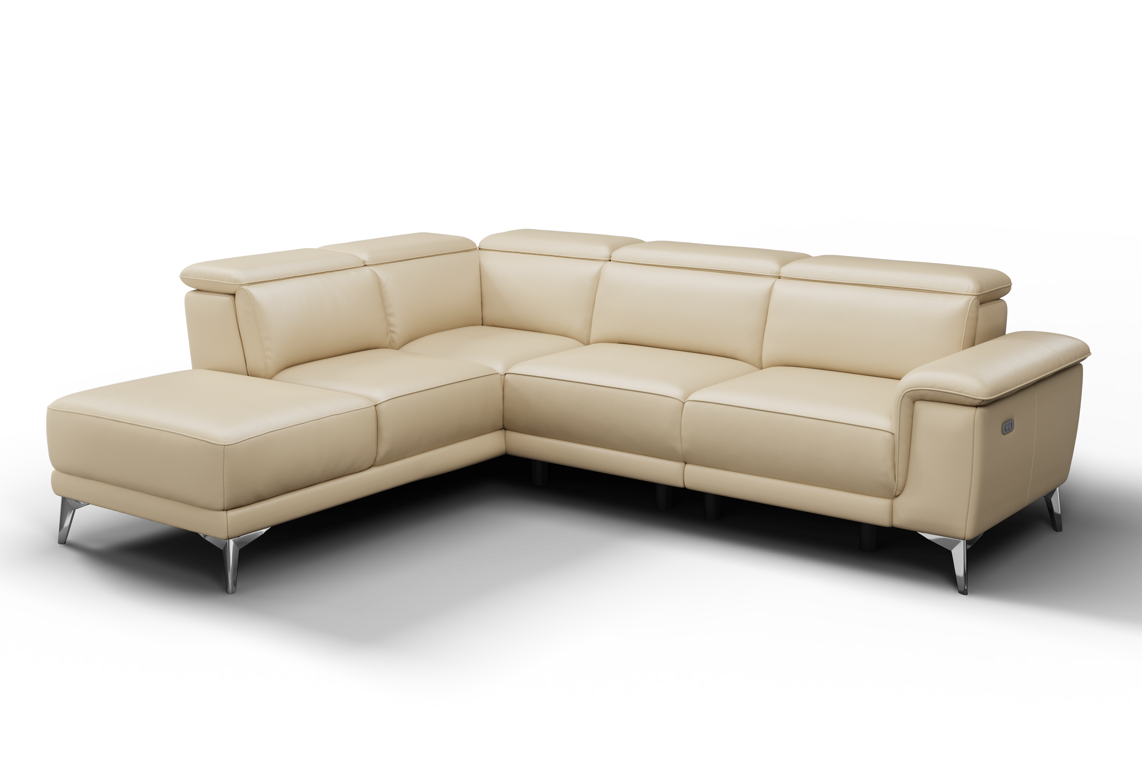 Pista Leather Reclining Sectional Lounge
