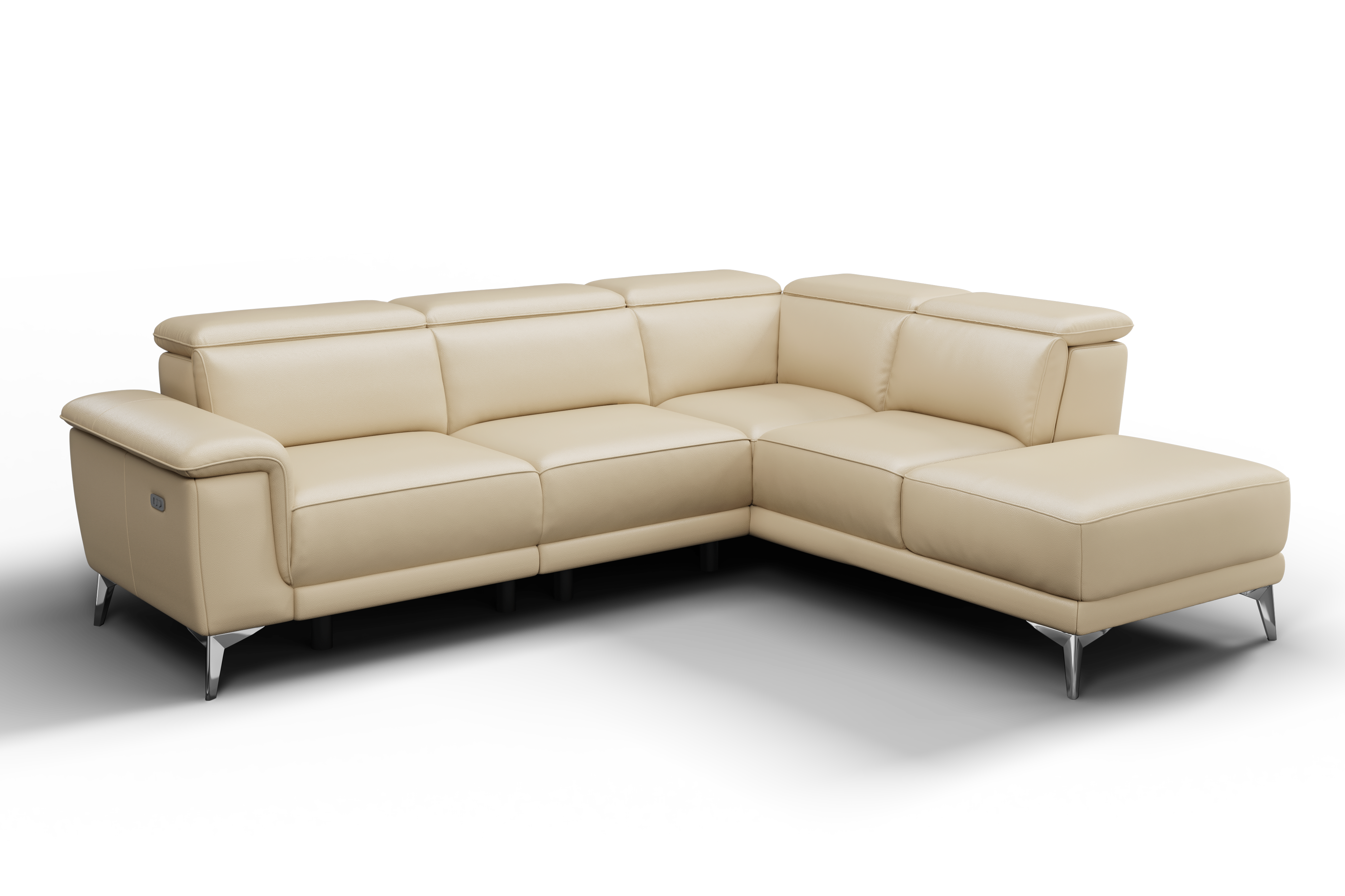 Pista Leather Reclining Sectional Lounge