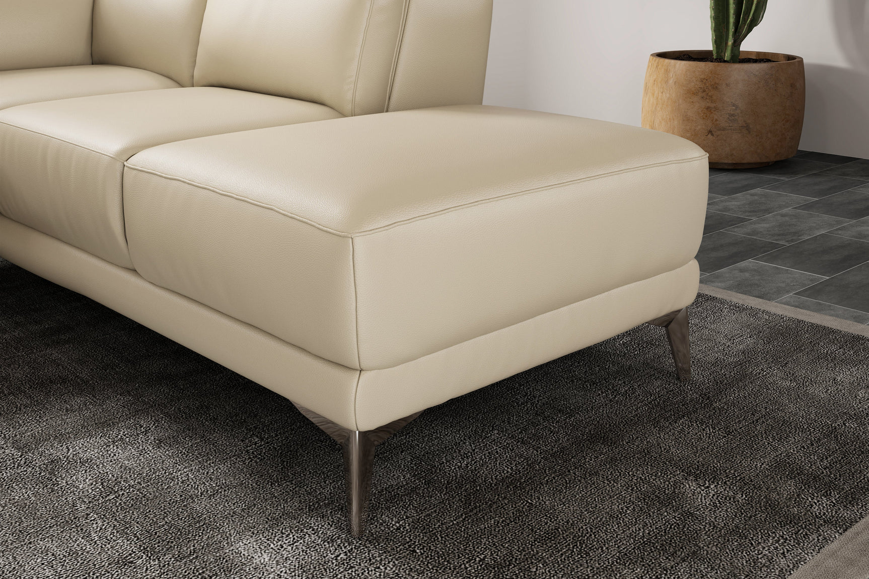 Pista Leather Reclining Sectional Lounge