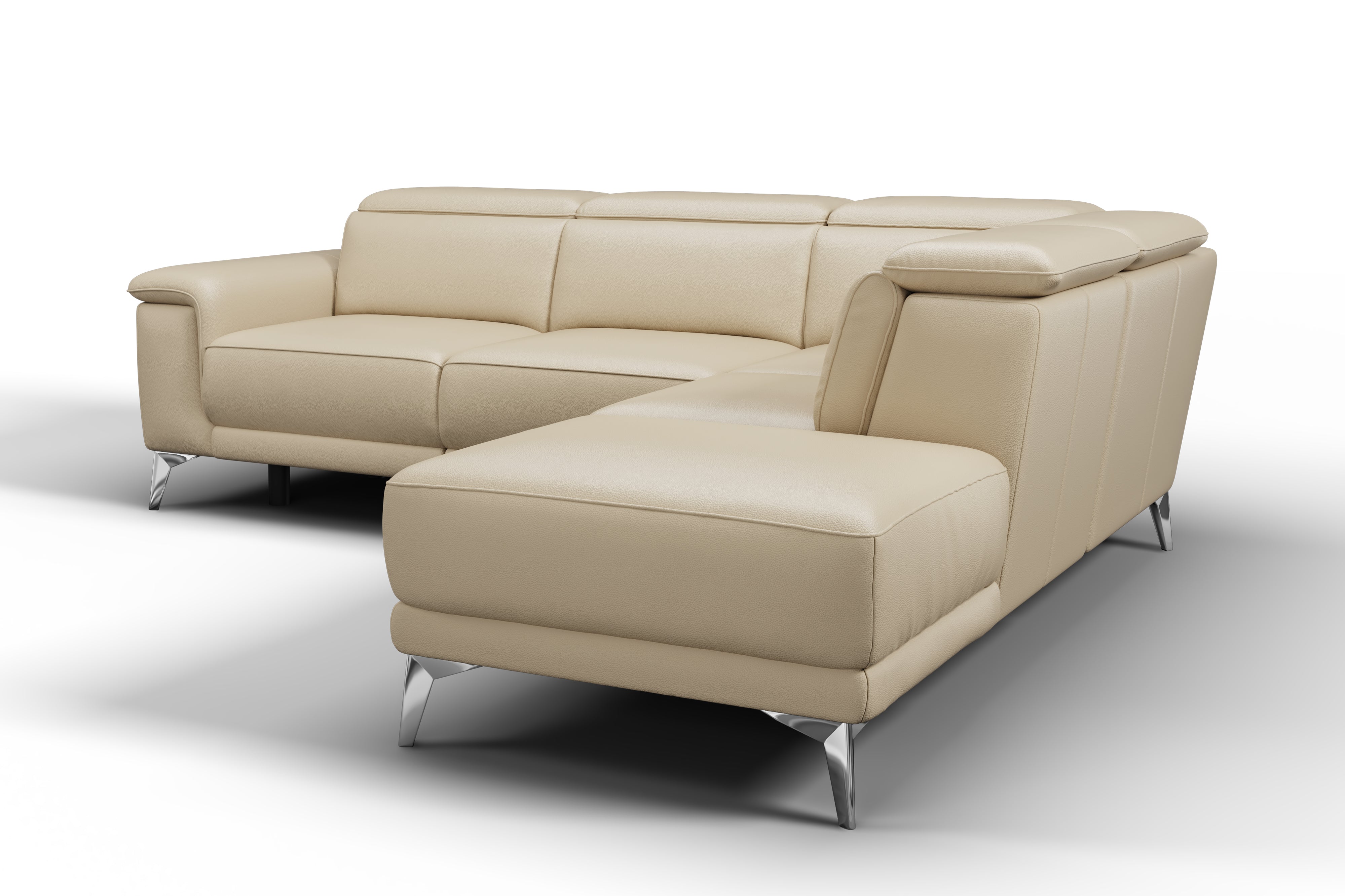 Pista Leather Reclining Sectional Lounge