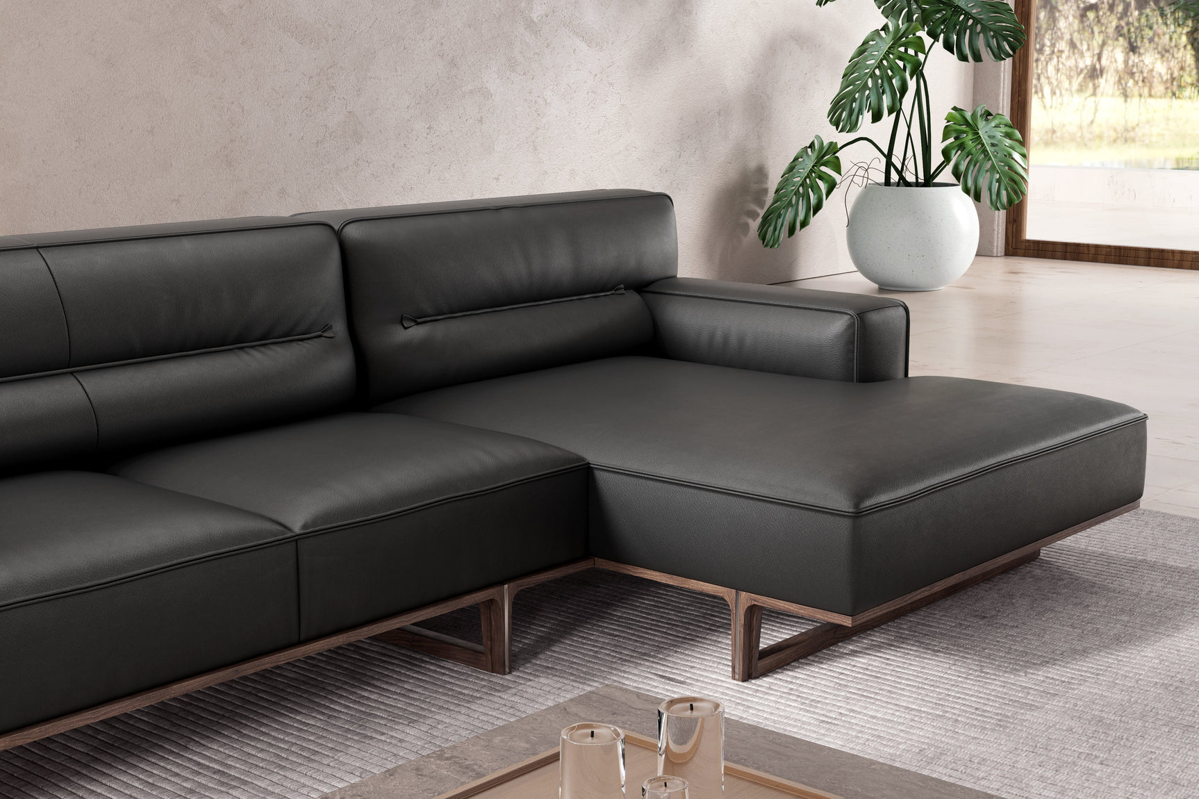 Varna Leather Sectional Lounge