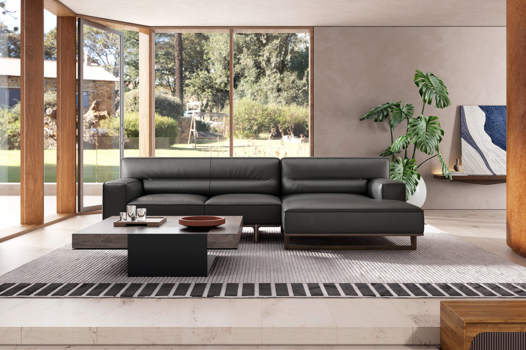 Varna Leather Sectional Lounge