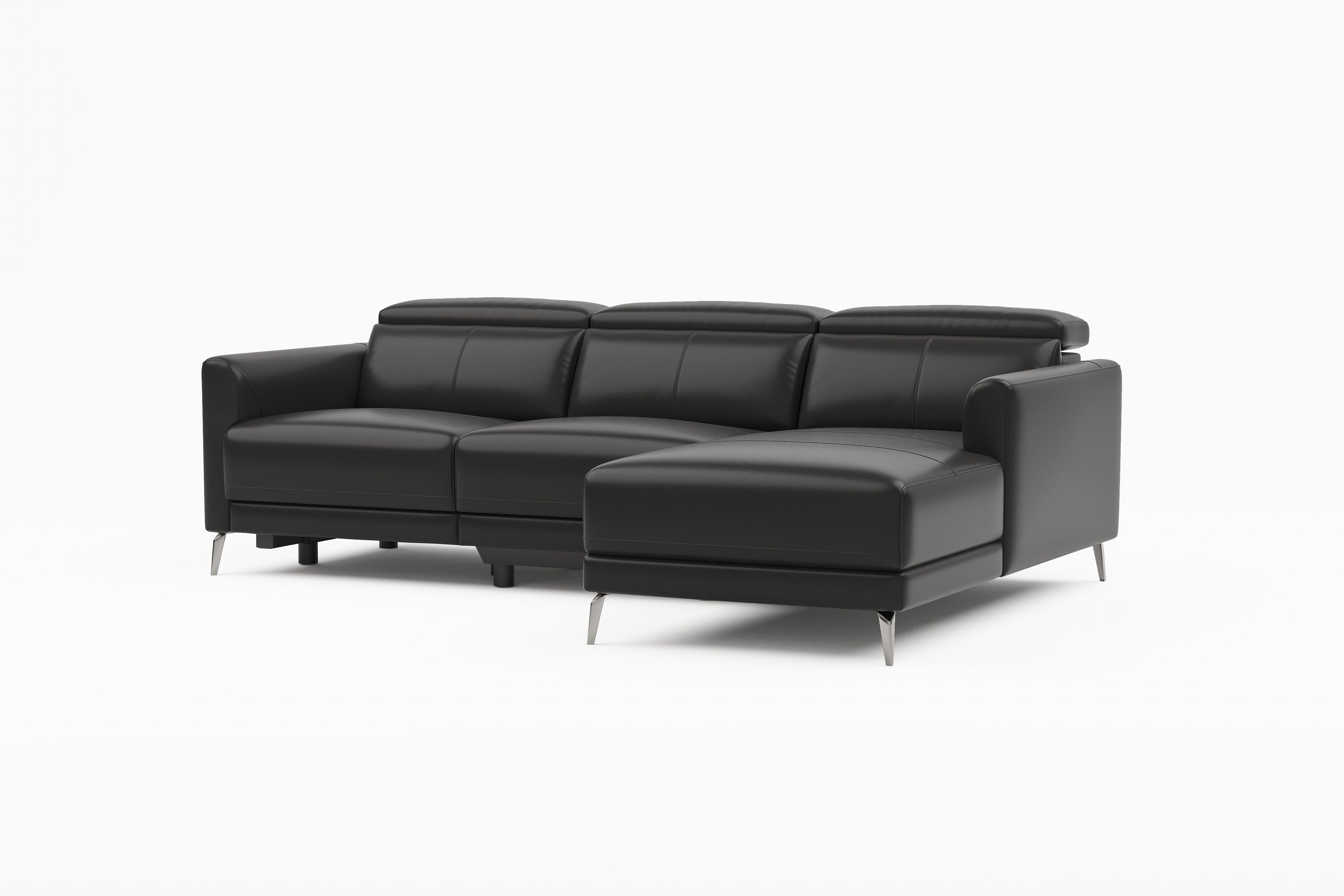 Andria Leather Reclining Sectional Lounge