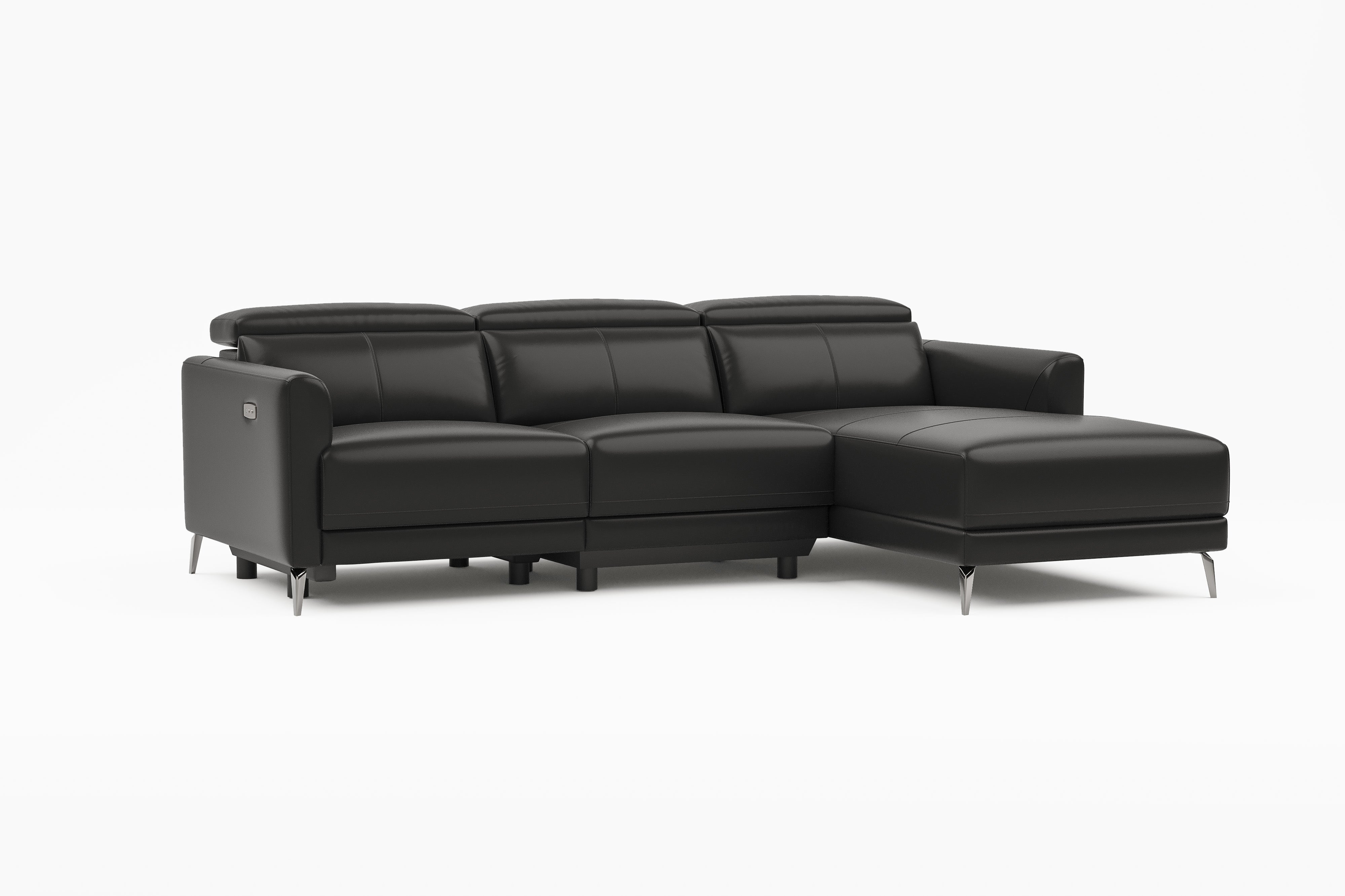 Andria Leather Reclining Sectional Lounge