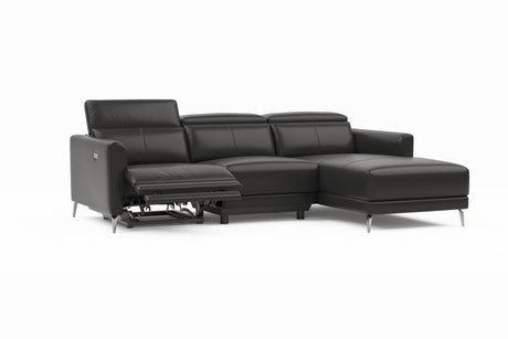 Andria Leather Reclining Sectional Lounge