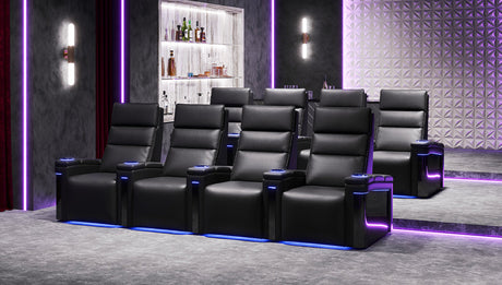 How much higher should 2nd row of home movie lounge be?