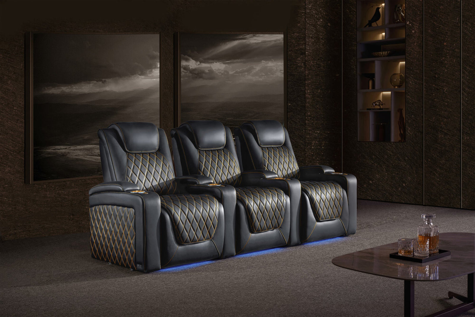 Matte semi-aniline Italian Nappa leather on a Valencia Oslo Ultimate lounge in an Australian home