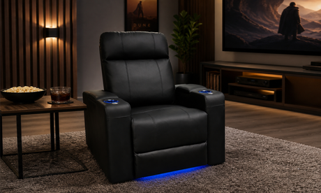 Piacenza power headrest home theatre recliner in premium leather