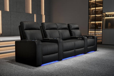 Valencia theater recliners — headrests visible in upright and reclined configurations