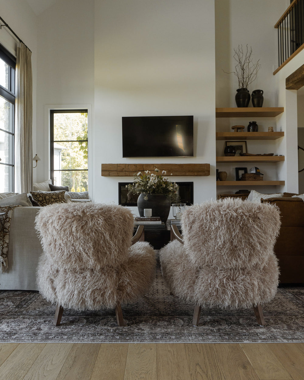 Willow Faux Sheepskin Accent Chair