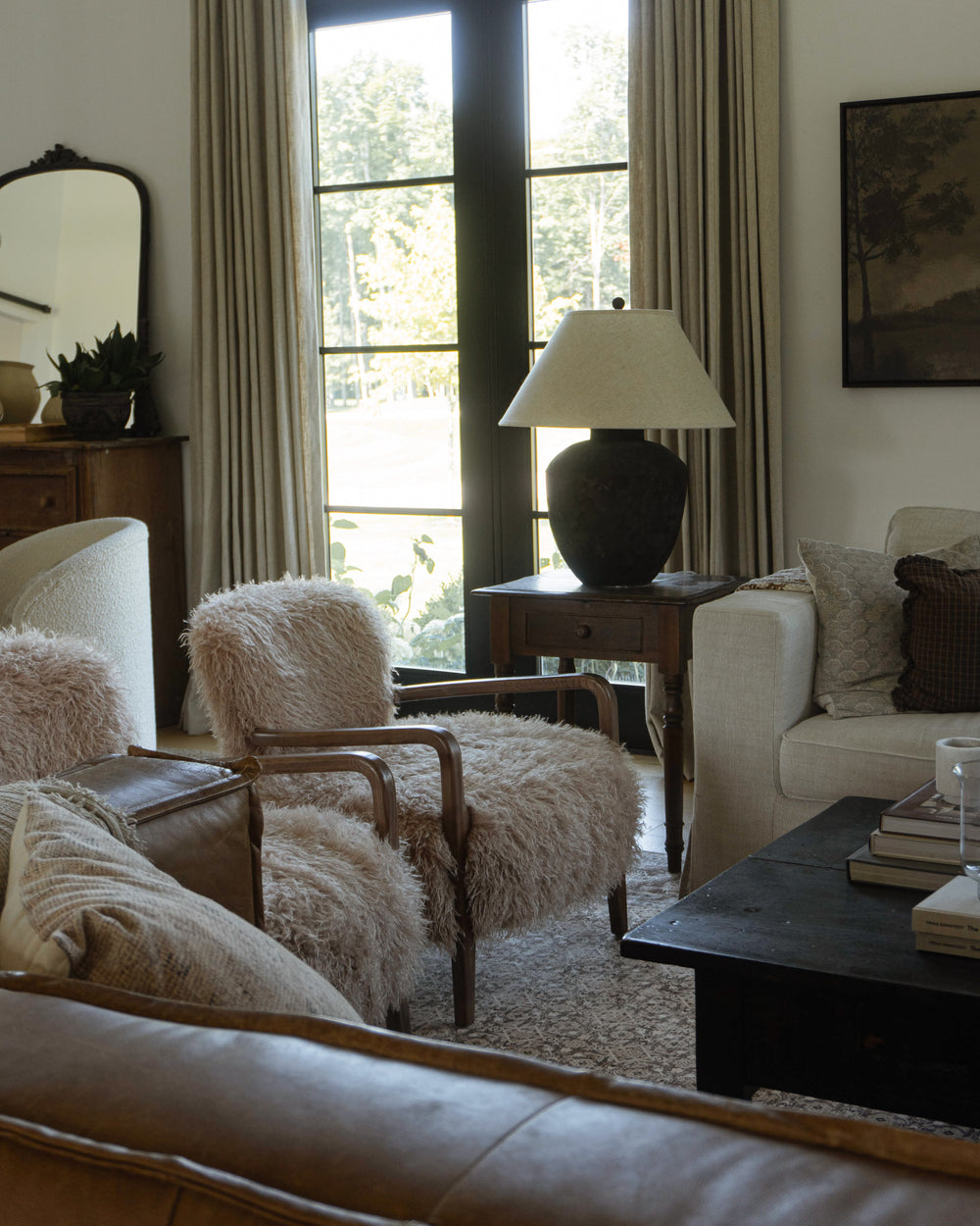 Willow Faux Sheepskin Accent Chair