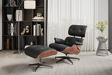 Armoni Eames Replica Leather Chair & Ottoman