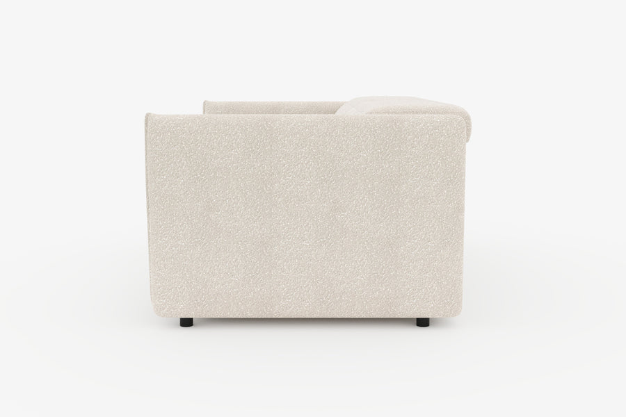 Valencia Alexandra Boucle 62" Fabric Dual-Recliner Loveseat Sofa, Winter White