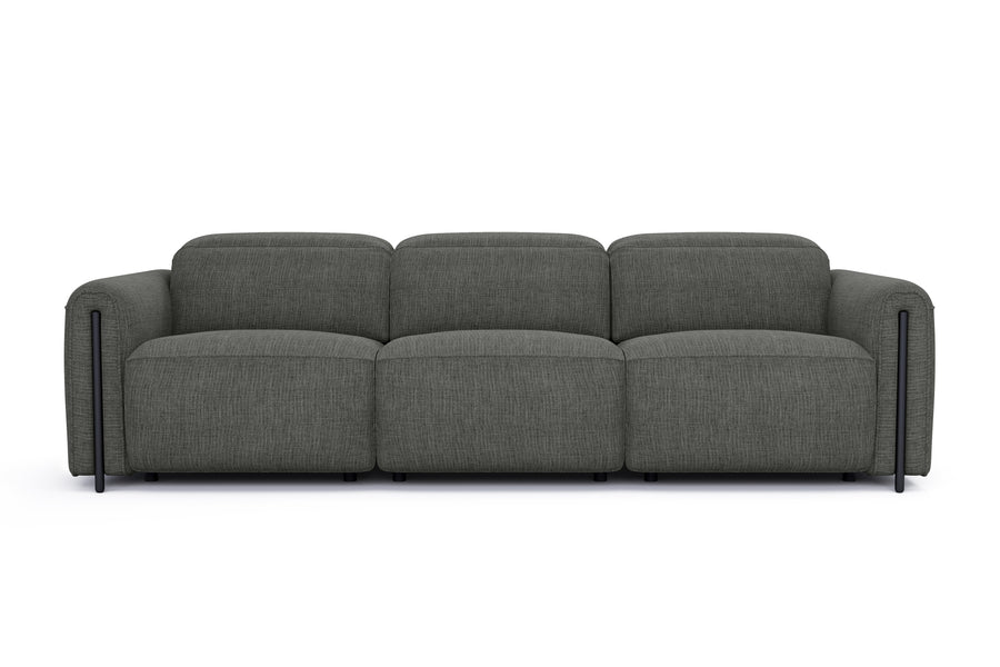 Valencia Octavia Fabric Dual Reclining Cloud Three Seats Lounge, Dark Grey