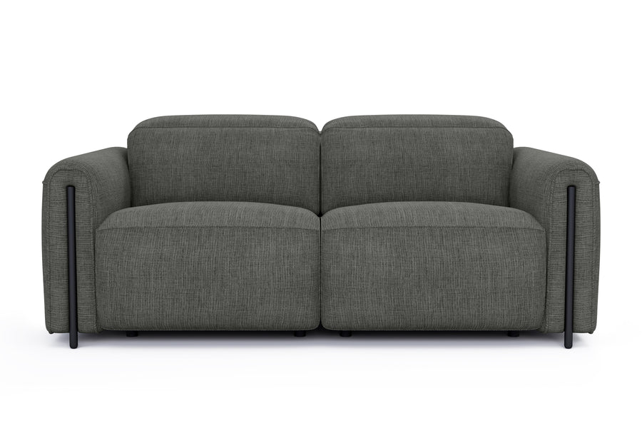 Valencia Octavia Fabric Dual Reclining Cloud Loveseat Lounge, Dark Grey