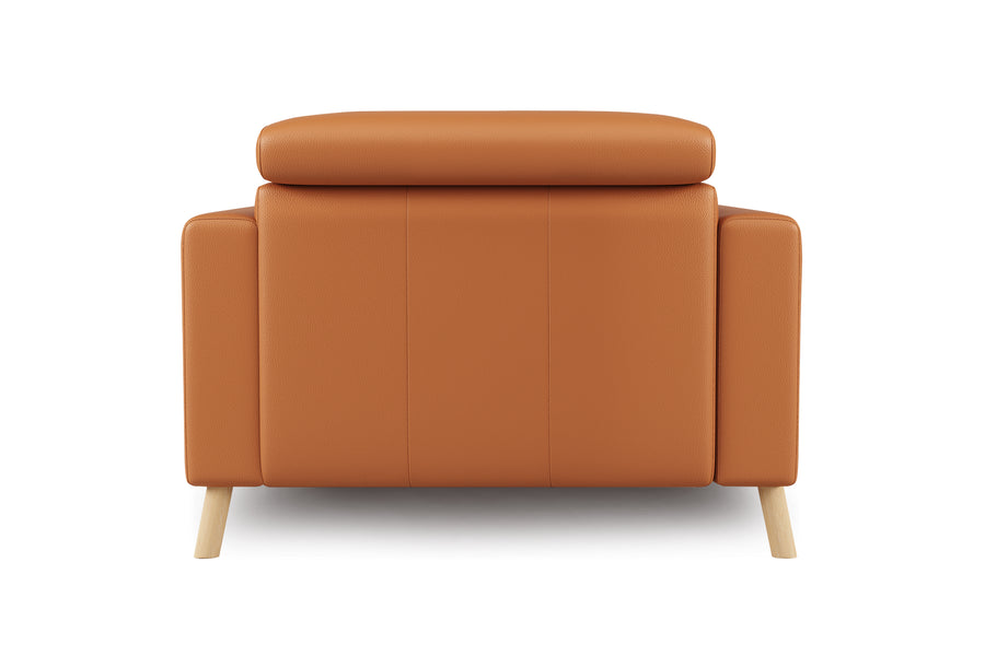 Valencia Elodie Top Grain Leather Accent Chair, Cognac