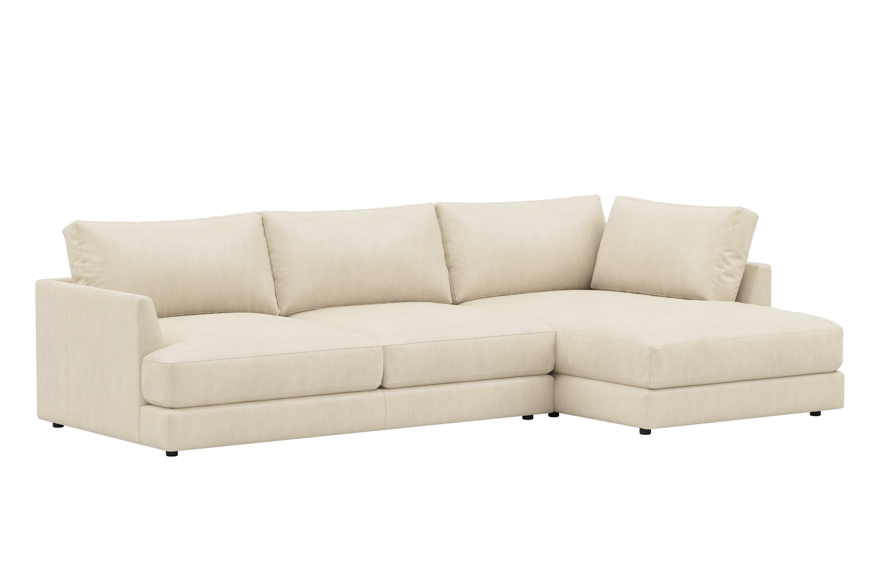 Serena Leather Sectional Lounge