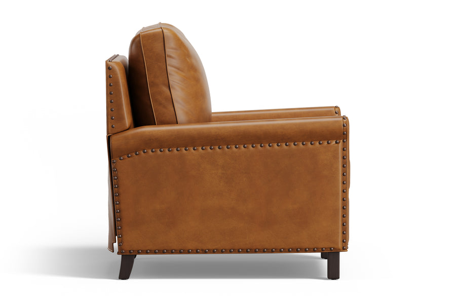 Valencia Jovany Top Grain Leather Recliner Chair, Brown