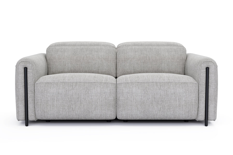 Valencia Octavia Fabric Dual Reclining Cloud Loveseat Lounge, Light Grey