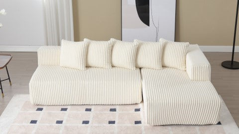 Alexus Corduroy Fabric Sectional Lounge