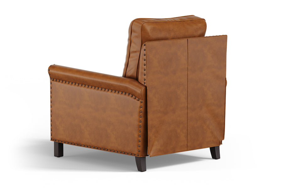 Valencia Jovany Top Grain Leather Recliner Chair, Brown