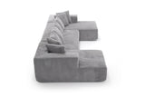 Alexus Corduroy Fabric Sectional Lounge