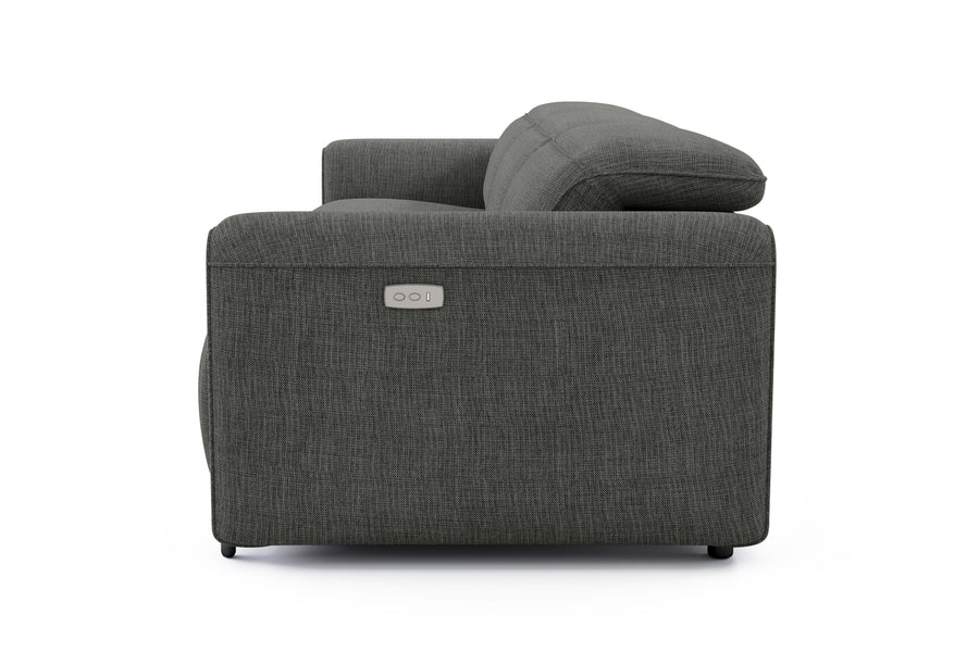 Valencia Octavia Fabric Dual Reclining Cloud Three Seats Lounge, Dark Grey