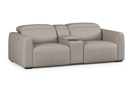 Carmen Leather Dual Recliner Lounge with Console