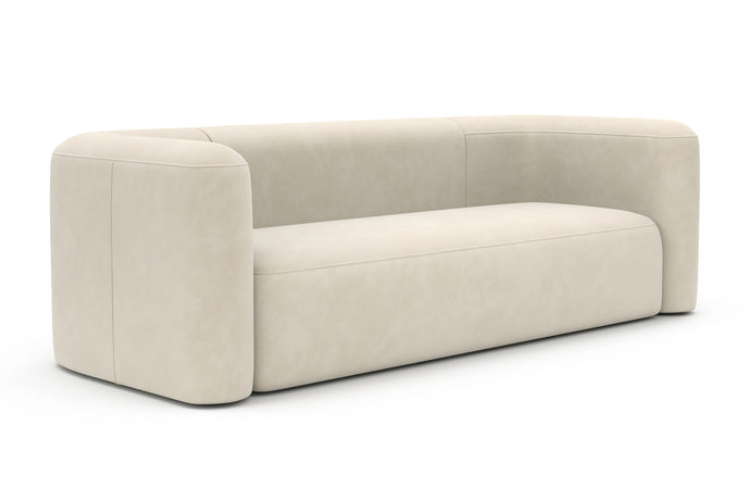 Valencia Jordyn Velvet Fabric Three Seats Lounge, Beige