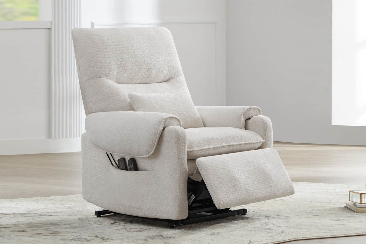 Valencia Xander Performance Fabric Power Lift Recliner Chair, Beige