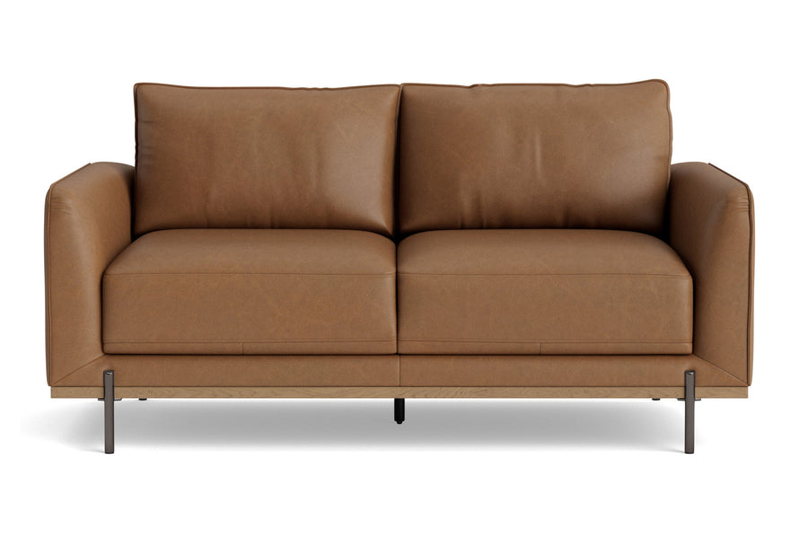 Valencia Imogen Top Grain Leather Loveseat Lounge, Tan