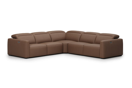 Carmen Leather Dual Recliner Corner Sectional