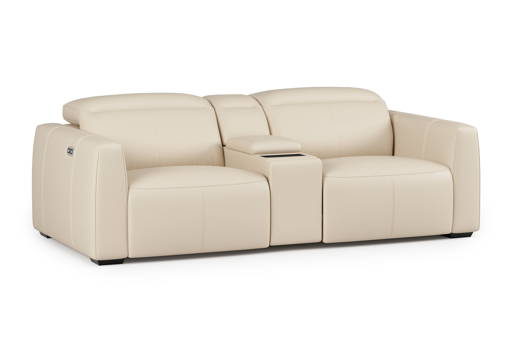 Carmen Leather Dual Recliner Lounge with Console
