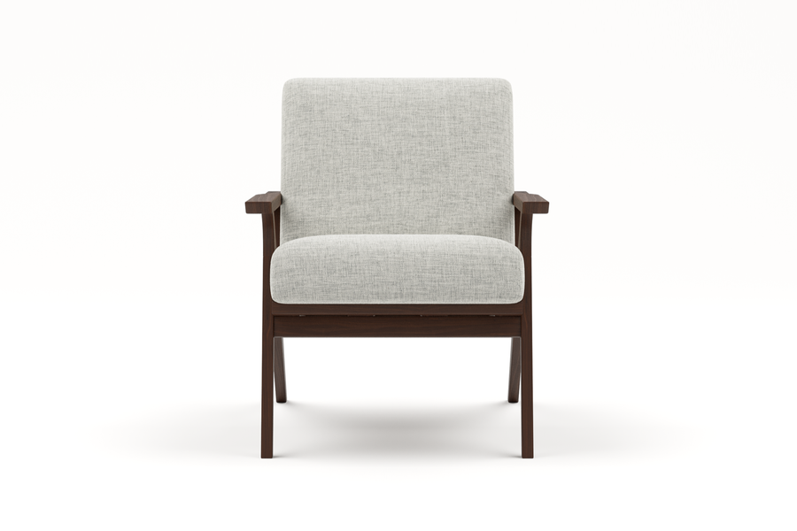 Valencia Mia Fabric Accent Chair, Light Grey Color